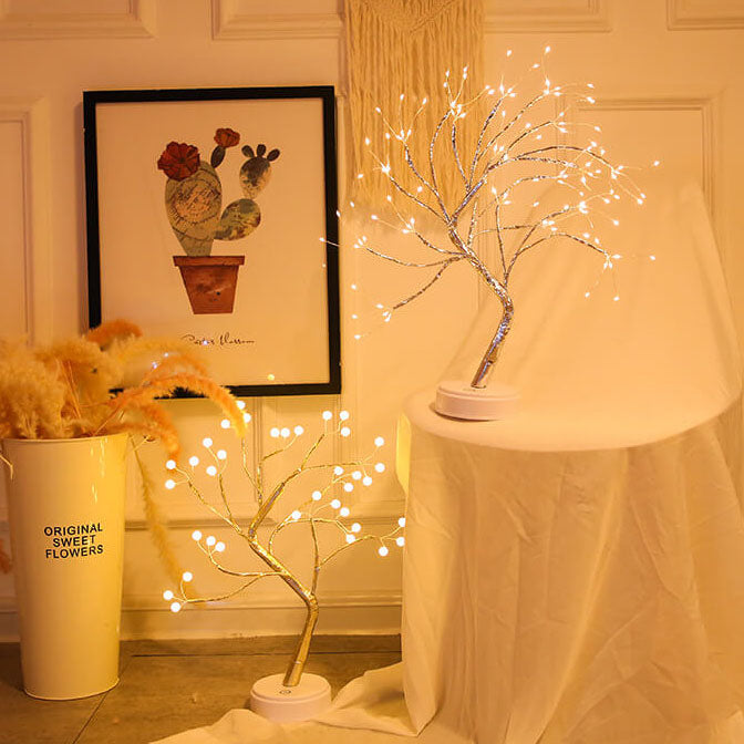 108 Light Copper Wire Touch Switch USB Charging LED Table Lamp